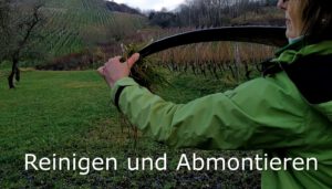 zuerst Reinigen des Blattes